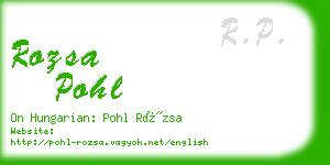 rozsa pohl business card